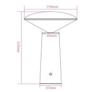 LED buiten tafellamp Jive, accu, dimbaar, zwart