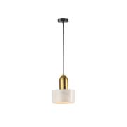 Hanglamp Marble, hele kap, wit