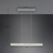 LED hanglamp Paros DUOline, balken, nikkel