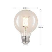 LED E27 4W G80 2700K filament dimbaar helder per 2