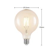 LED filament E27 6W 2.700K G125 bol helder per 3