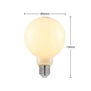 LED lamp E27 8W 2.700K G95 bol dimbaar opaal per 2