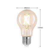 LED lamp E27 8W 2.700K Filament dimbaar helder 3 st