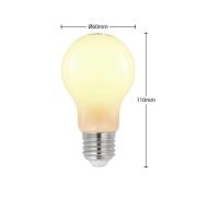 LED lamp E27 6W 2.700K dimbaar opaal 3 per set