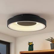 Lindby Izan LED plafondlamp, RBGW, zwart