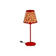 Aluminor Nihoa tafellamp met gaatjespatroon, rood/geel