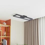 Lucande Smart LED plafondlamp Tjado, 100 cm, zwart, RGBW
