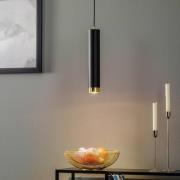 Hanglamp Kumo lang zwart/goud 1-lamp