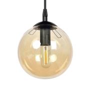 Glassy hanglamp, zwart, amber, glas, Ø 14 cm, E14