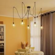 Hanglamp Starla, decentraal, 5-lamps, helder