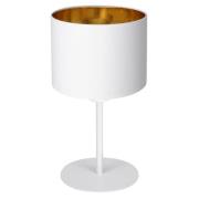 Tafellamp Soho, cilindrisch hoogte 34 cm wit/goud