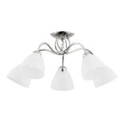 Plafondlamp Svetlana, 5-lamps, zilver
