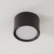 Ita LED downlight in zwart met diffuser, Ø 12 cm