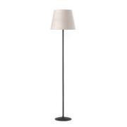 Vloerlamp Loris, zwart, kap zandbeige