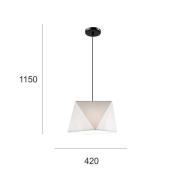 Hanglamp Thea, 1-lamp, wit