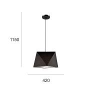 Hanglamp Thea, 1-lamp, zwart