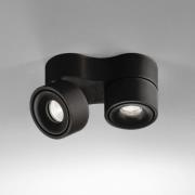 EGG DLS LED plafondspot Clippo Duo, zwart, 2.700K