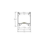 BRUMBERG montageprofiel hoogte 25 mm lengte 1 m zwart