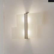 Wandlamp Shifted, twee glazen delen, verchroomd