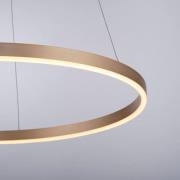 Ritus LED hanglamp, Ø 58,5cm, mat messing
