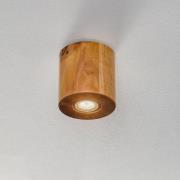 Plafondlamp Ara als cilinder van hout