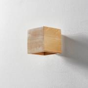 Ara wandlamp als houten kubus