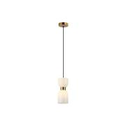 Memory hanglamp, glas, brons/wit