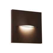 LED buitenwandlamp Vita, roestbruin, 14 x 14 cm