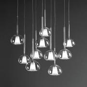 Unieke Glas hanglamp Beba, 10-lamps.