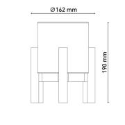 Madita LED tafellamp, hoogte 19 cm, Natur