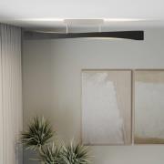 Quitani plafondlamp Lian, aluminium/zwart