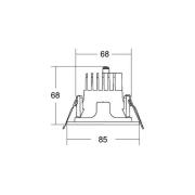 BRUMBERG Apollo Micro, glad, rond, 3.000 K, wit