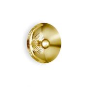 Wandlamp Gezocht, stekker, ijzer, goud, Ø 32 cm