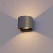Calex LED buiten wandlamp Oval, up/down, hoogte 10cm, antraciet