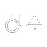 BRUMBERG Biro Circle Ring5 Ø 45 cm omhoog/omlaag DALI CCT, wit