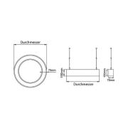 BRUMBERG Biro Cirkelring10 omhoog/omlaag Ø 60cm aan/uit zilver 830