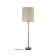 PR Home tafellamp Kent beige/messing kap Celyn cilinder