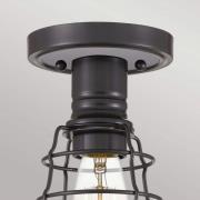 Mixon plafondlamp met metalen kooi, Bronz