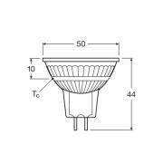 OSRAM LED reflectorlamp, GU5.3, 4,3 W, 12 V, 2700 K, 120°