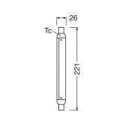 OSRAM LED lamp buislamp S15, S19, 22,1 cm, 4 W, 2.700 K