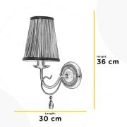 Delia wandlamp, bronskleurig, 1-lamp, breedte 15 cm