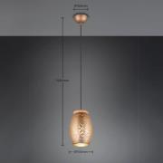 Bidar hanglamp, Ø 15 cm, koffiebruin, metaal
