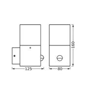 LEDVANCE Endura Classic Figo Square buitenwandlamp, sensor