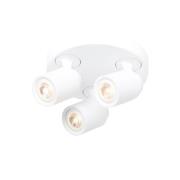 Razza plafondspot, wit, Ø 28,5 cm, 3-lamps, metaal