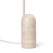 ferm LIVING tafellamp Arum, beige, marmer, staal, 50 cm