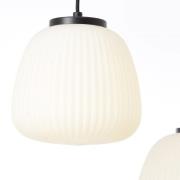 Kaizen hanglamp, lengte 200 cm, opaal, 5-lamps, metaal