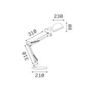 Ideal Lux bureaulamp Johnny, messingkleurig, metaal