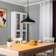 Tattoo 2641 hanglamp, Ø36cm, zwart/goud