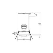 BRUMBERG inbouwspot Tirrel-R, GU10, structuur wit