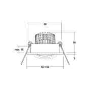 BRUMBERG LED inbouwspot Tirrel-S, RC dimbaar, structuur wit